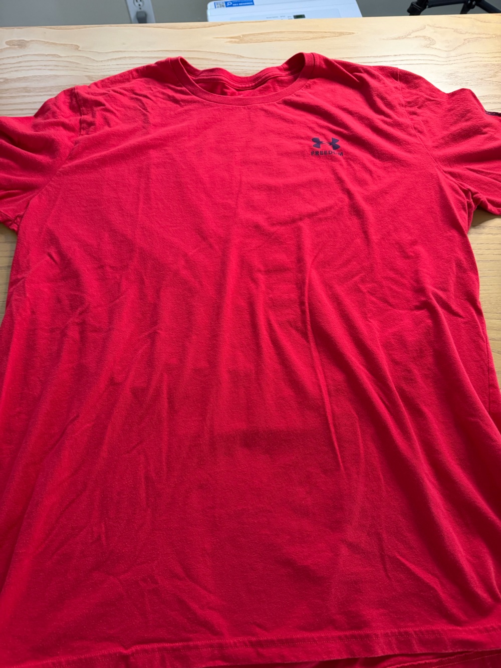 Under Armour Men's Bright Red Short Sleeve Logo Tee